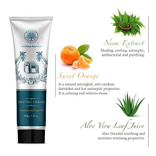 Buy Forest Essentials Sandalwood & Orange Peel Shaving Cream from DrMediCart, Ship from India to USA