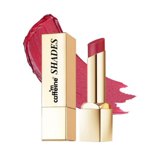 mCaffeine Shades Creamy Matte Kiss Bullet Lipstick Moisturizing Lightweight - Crushed Berry