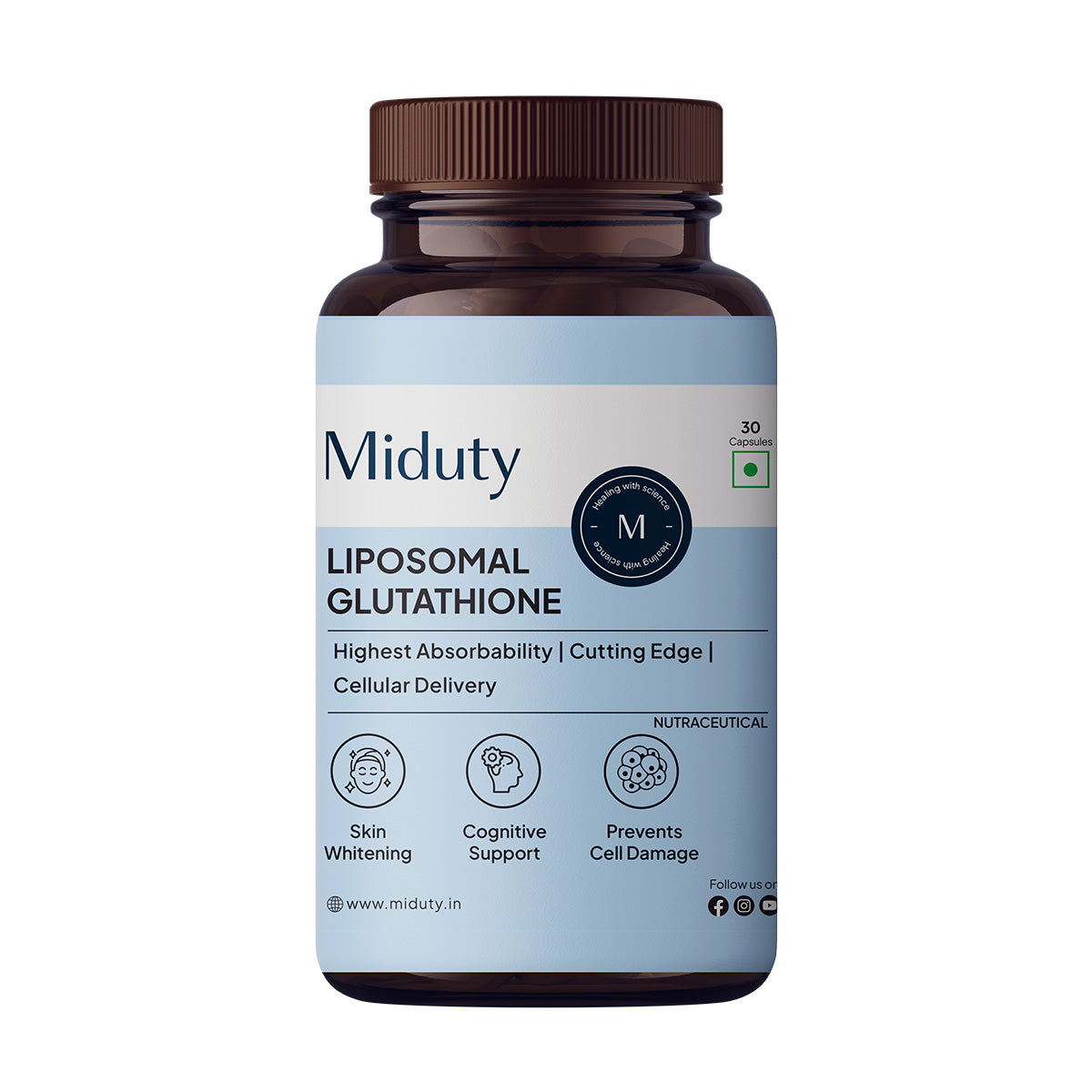 Miduty by Palak Notes Liposomal Glutathione Capsules
