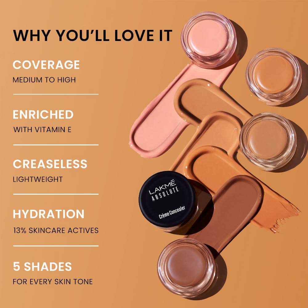 Lakme Unreal Cover Creme Concealer Lightweight & Hydrating - Beige