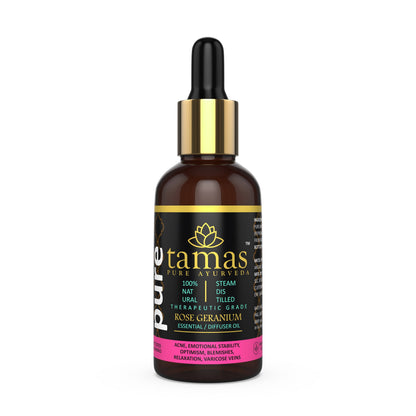 Buy Tamas Pure Ayurveda 100% Natural Rose Geranium Essential Oil from DrMediCart, Ship from India to USA