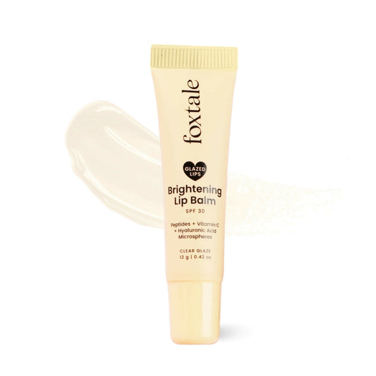 Foxtale Brightening SPF 30 Lip Balm - Clear Glaze (Vanilla), Brightens Lips, Reduces Pigmentation