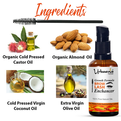 Urbaano Herbal Premium Eyebrow & Eyelash Growth Serum Oil