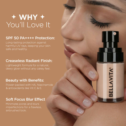Bella Vita Organic Hydmatte Fx - Airbrush Liquid Foundation - Cool Vanilla
