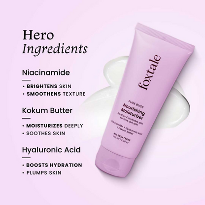 Foxtale Nourishing Moisturiser With Niacinamide & Vit E For 24Hr Hydration