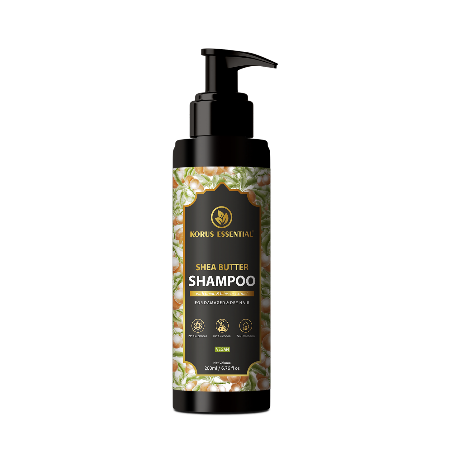 Korus Essential Shea Butter Shampoo With Onion & Hibiscus Extract