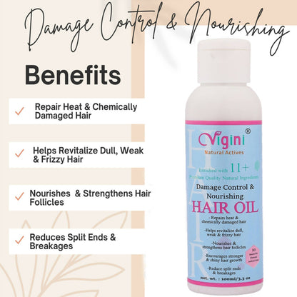 vigini damage repair nourishing hair care tonic oil with keratin brahmi coconut oil buy in usa