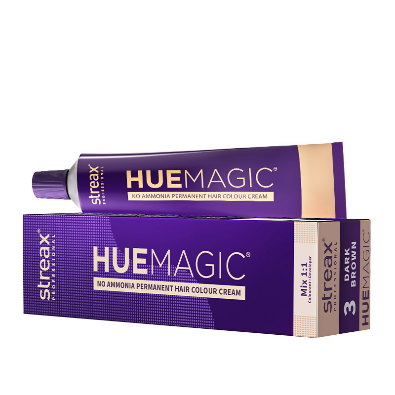 Streax Professional HueMagic Permanent Hair Colour - 3 Dark Brown