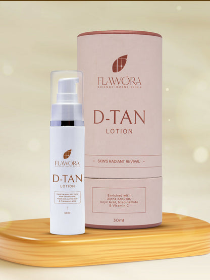 Flawora Anti-Grey Hair Serum For Reversing Grey Hair & D-Tan Lotion For Pigmentation Tan Removal 