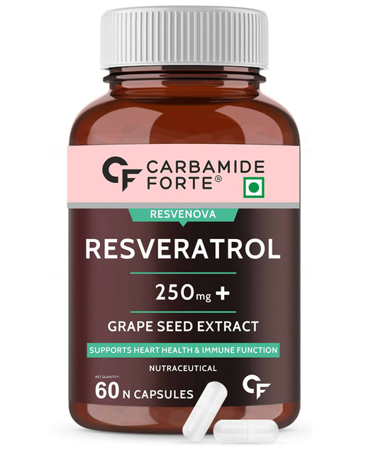 Buy Carbamide Forte Resveratrol Capsules with Grape Seed Extract from DrMediCart, Ship from India to USA