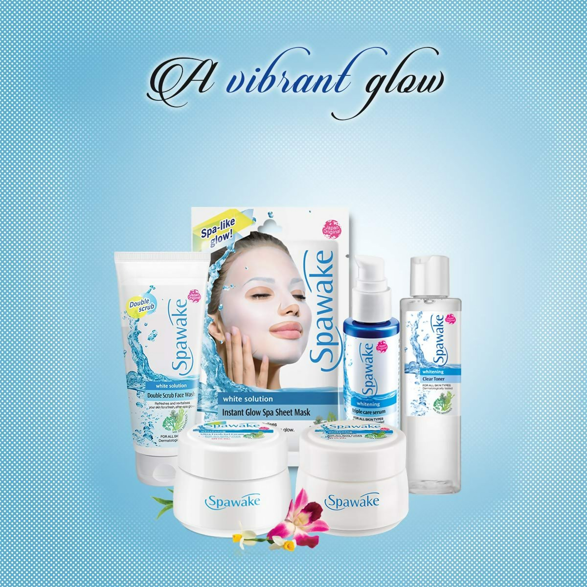 Spawake Face Sheet Mask Whitening Instant Glow for Hydrating & Radiance