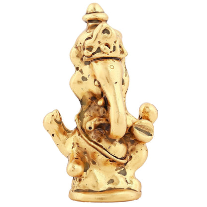 Estele Gold -Polished Spiritual Lord Ganesha Idol for Gifts & HouseWarming/Home/Office Decors