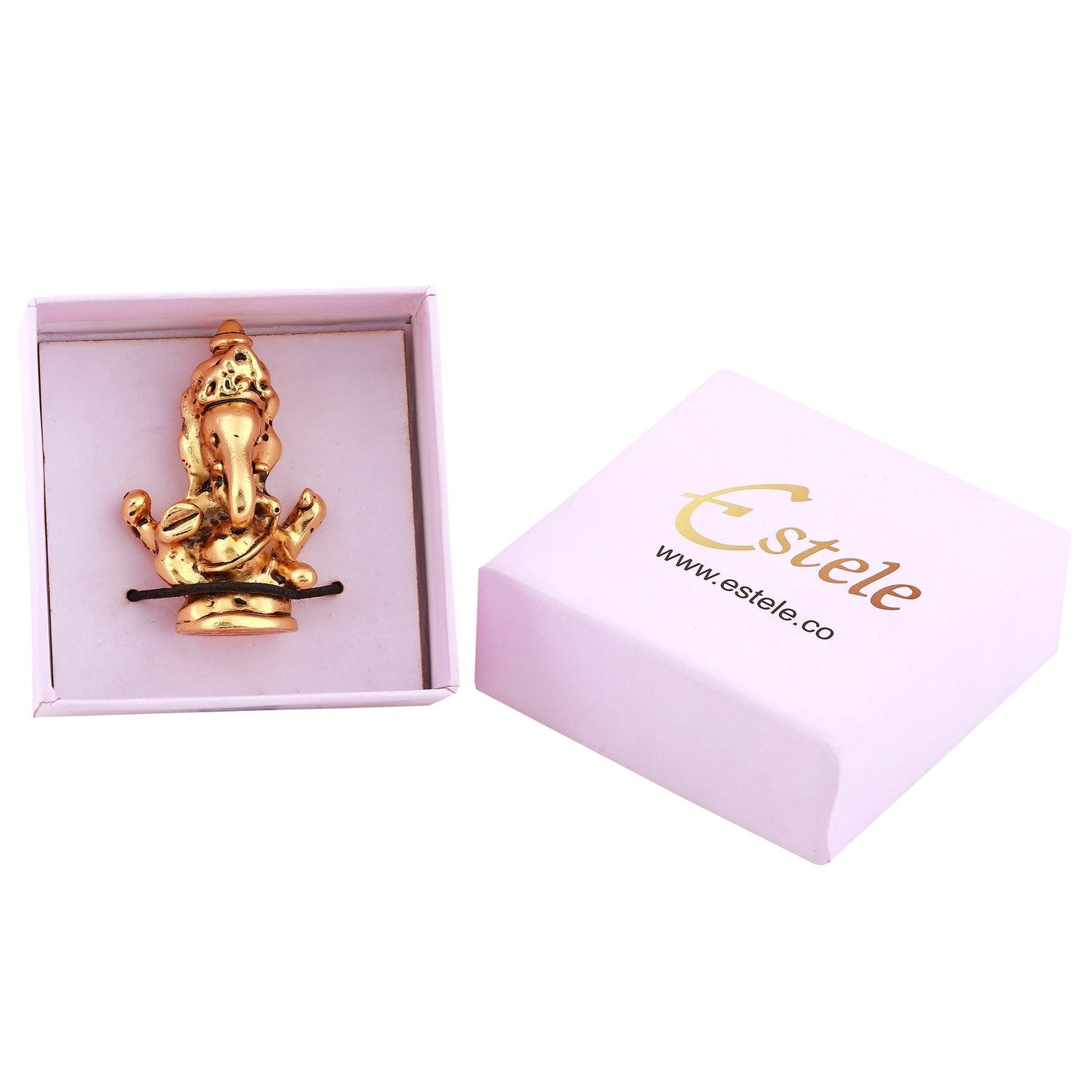 Estele Gold -Polished Spiritual Lord Ganesha Idol for Gifts & HouseWarming/Home/Office Decors