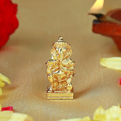 Buy Estele Gold-Polished Spiritual Lord Ganesha Idol for Gifts & HouseWarming/Home/Office Decors