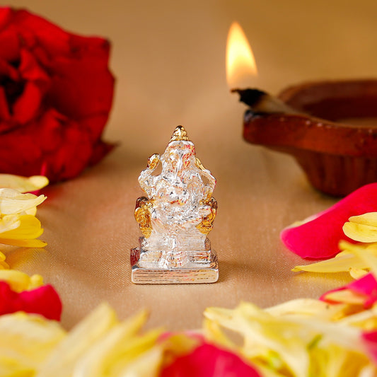 Buy Estele Gold-Polished God of beginnings Lord Ganesha Idol for Gifts & HouseWarming/Home/Office Decors