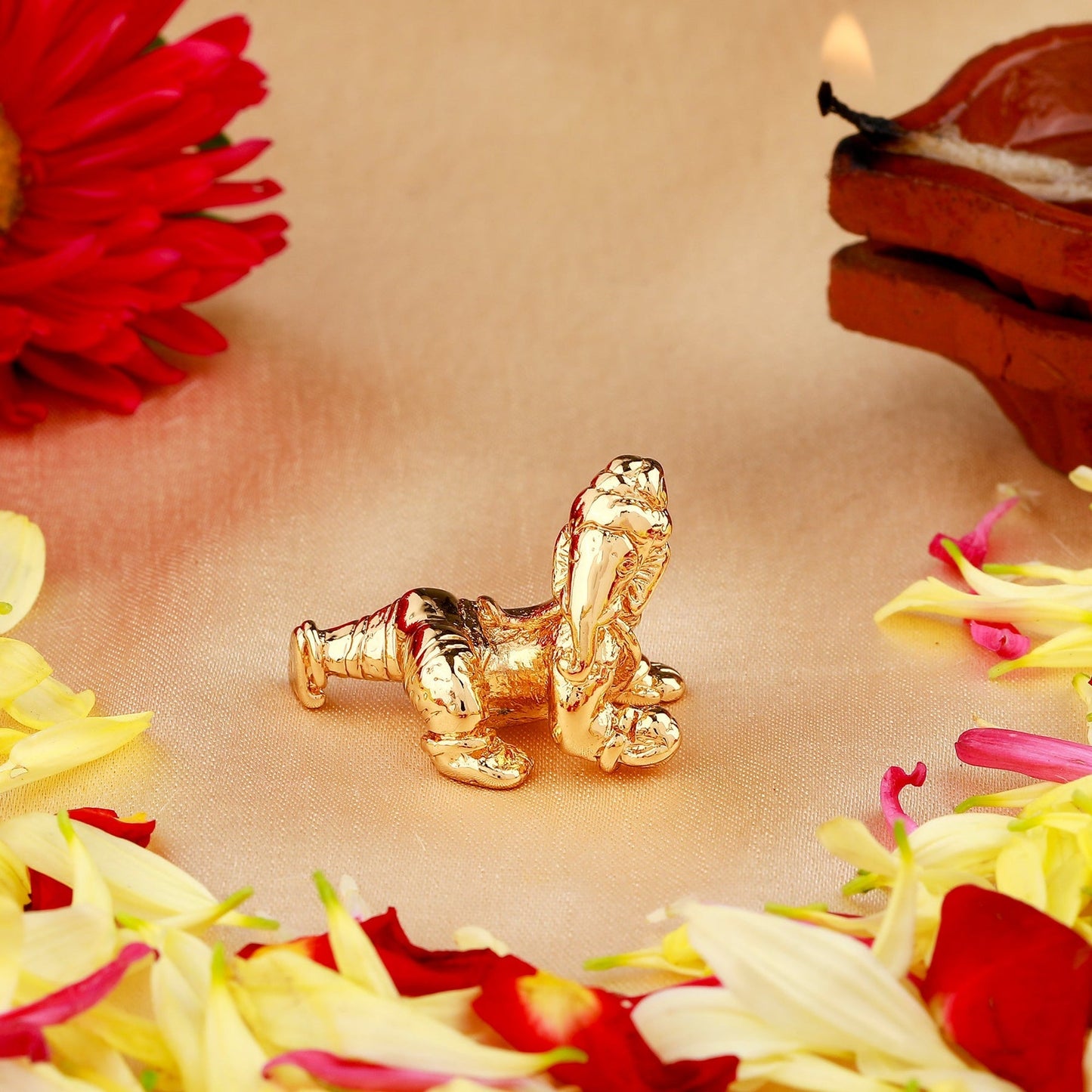 Buy Estele Gold-Polished Spiritual Lord Bal Ganesha Idol for Gifts & HouseWarming/Home/Office Decors