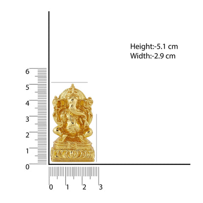 Estele Gold -Polished Spiritual Lord Ganesha Idol for Gifts & HouseWarming/Home/Office Decors