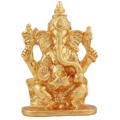Estele Gold -Polished Spiritual Lord Ganesha Idol for Gifts & HouseWarming/Home/Office Decors
