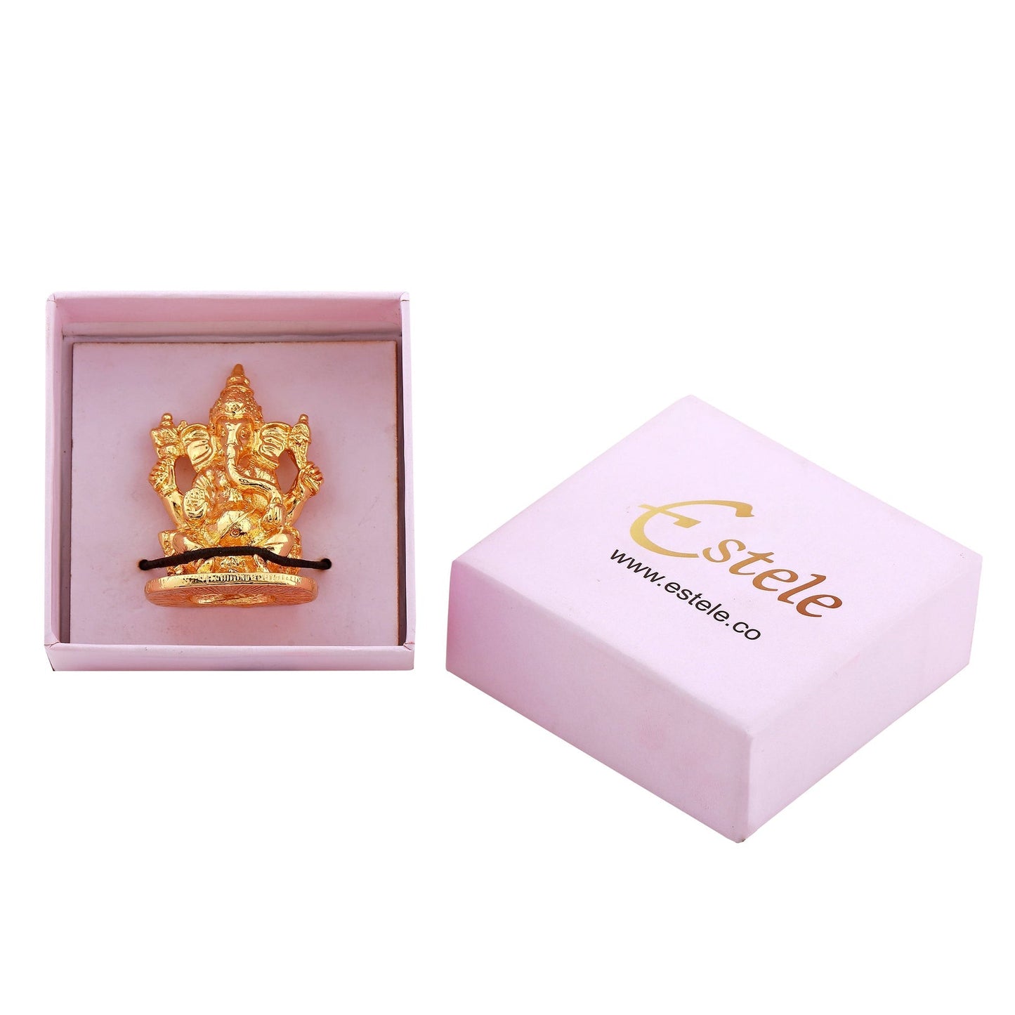 Estele Gold -Polished Spiritual Lord Ganesha Idol for Gifts & HouseWarming/Home/Office Decors