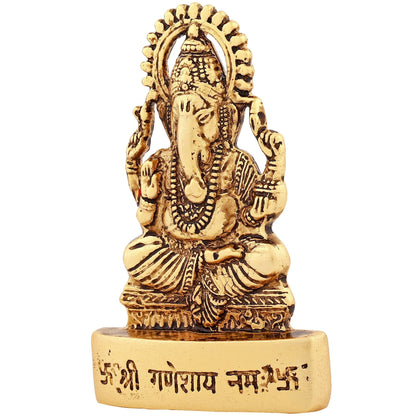 Estele Gold -Polished Spiritual Lord Ganesha Idol for Gifts & HouseWarming/Home/Office Decors