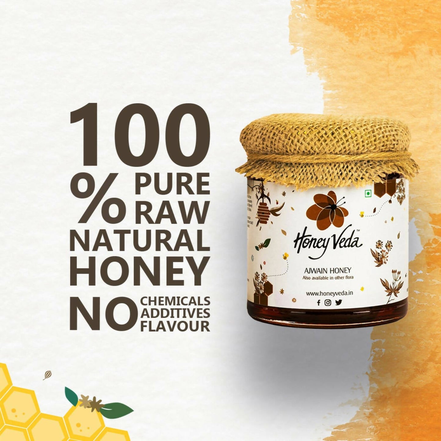 HoneyVeda Premium Raw Ajwain Honey