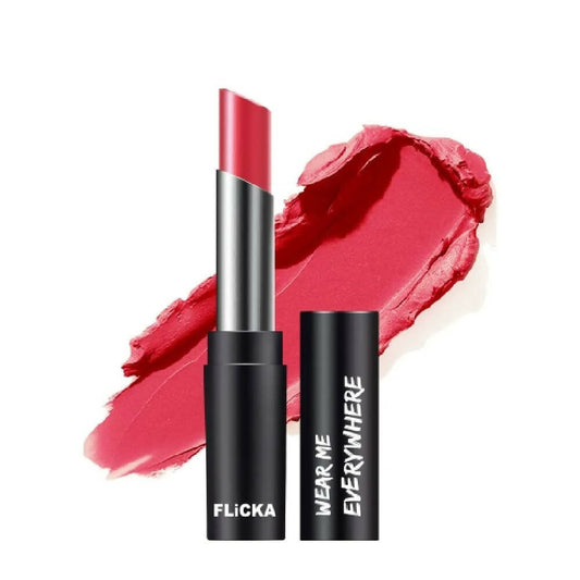 FLiCKA Wear Me Everywhere Creamy Matte Lipstick Fire To The Rain - Peach