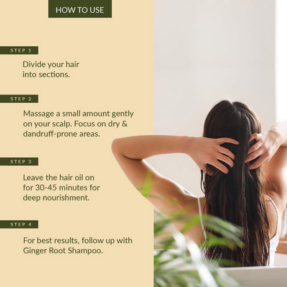 Lotus Botanicals Ginger Root & Black Seed Dandruff Control Hair Oil