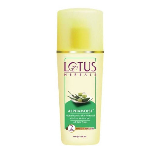 Buy Lotus Herbal Alphamoist Alpha Hydroxy Skin Renewal Oil Free Moisturiser from DrMediCart, Ship from India to USA