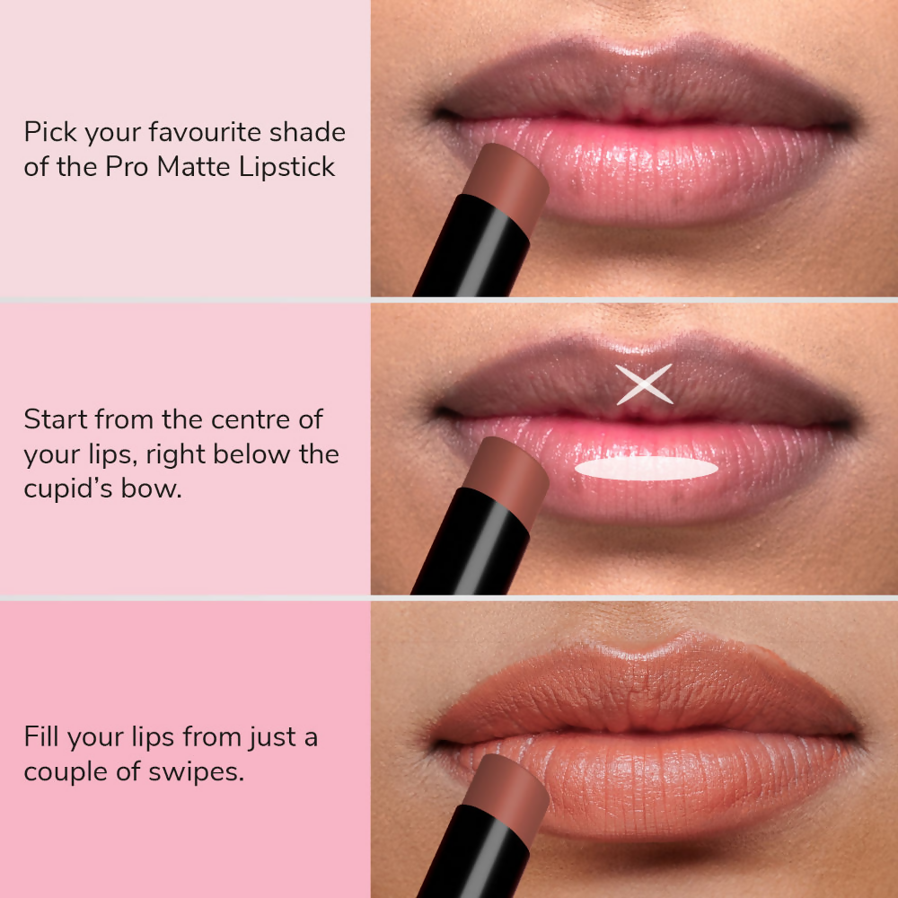 Mila Beaute Pro Matte Long Lasting Creamy Matte Finish Lipstick - Naina