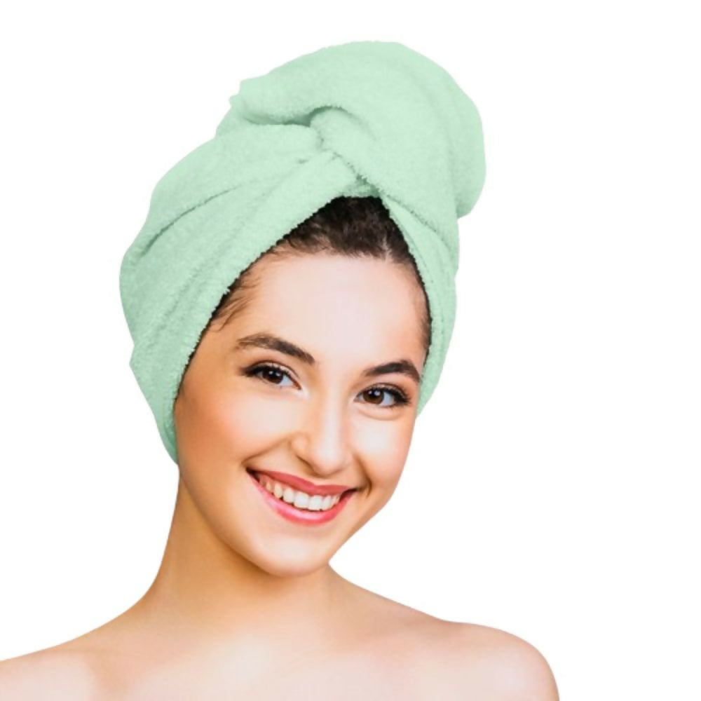 Nykaa Naturals Microfiber Hair Wrap for Frizz Free & Shiny Hair - Green