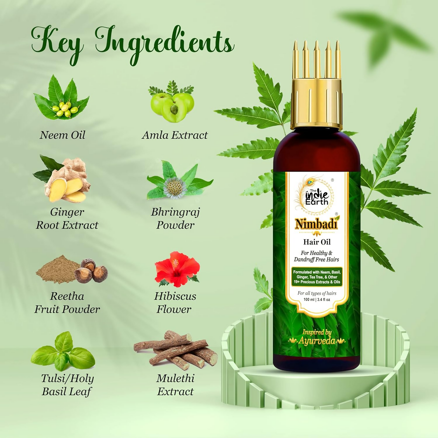 The Indie Earth Nimbadi Hair Oil For Healthy & Dandruff Free Hairs - DrMediCart