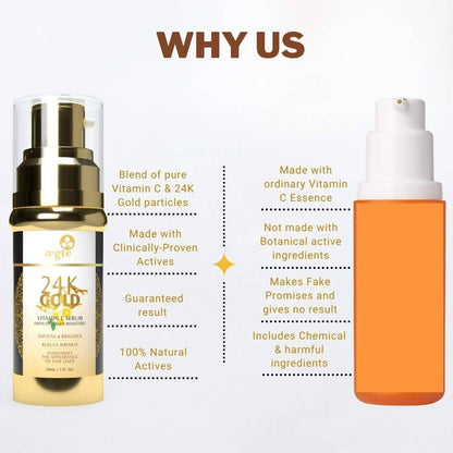 Aegte 24K Gold Vitamin C Serum (With Collagen Booster)