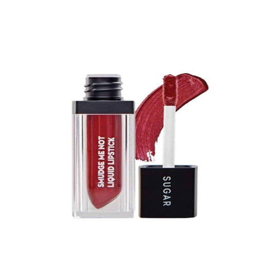 Sugar Smudge Me Not Liquid Lipstick - Carmine Shine (Metallic Bright Red) - DrMediCart