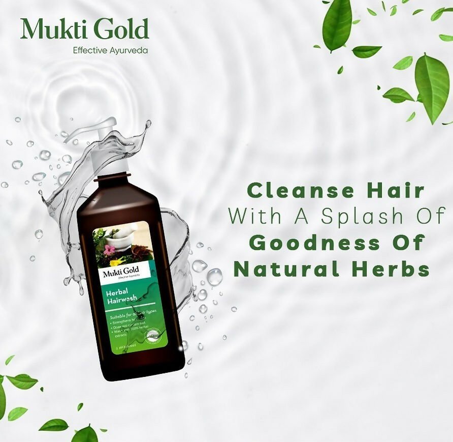 Axiom Mukti Gold Herbal Hairwash (Dispenser)