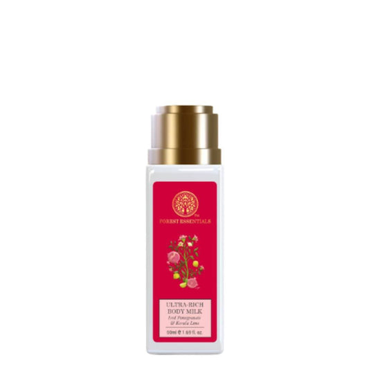 Buy Forest Essentials Ultra-Rich Body Milk Iced Pomegranate & Kerala Lime from DrMediCart, Ship from India to USA