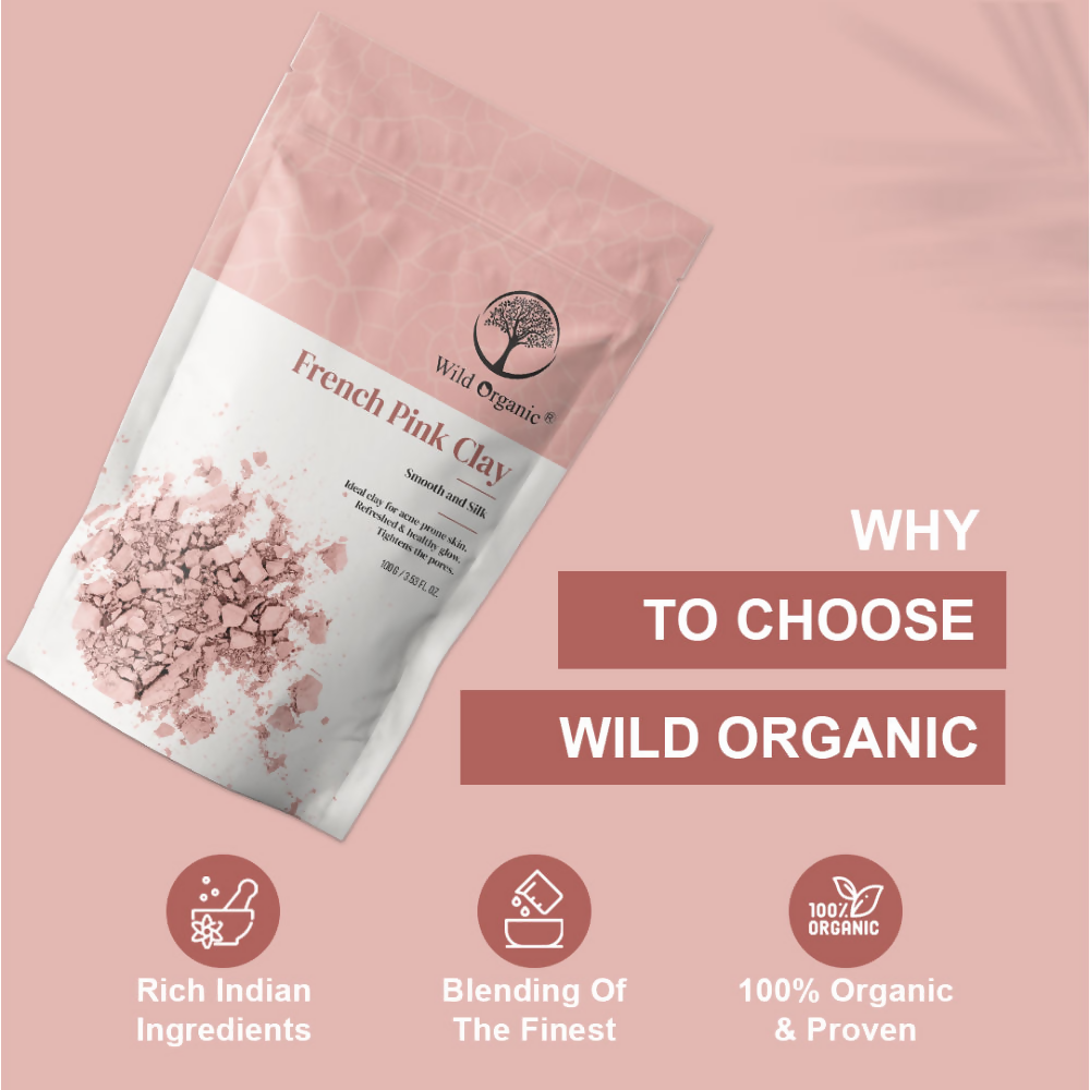 Wild Organic French Pink Smooth And Silk Clay Powder