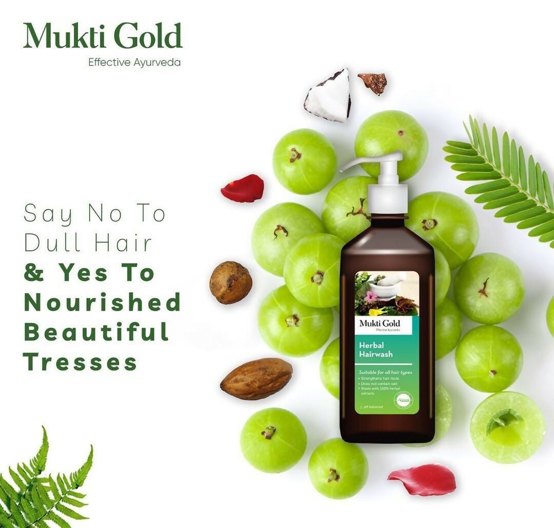 Axiom Mukti Gold Herbal Hairwash (Dispenser)