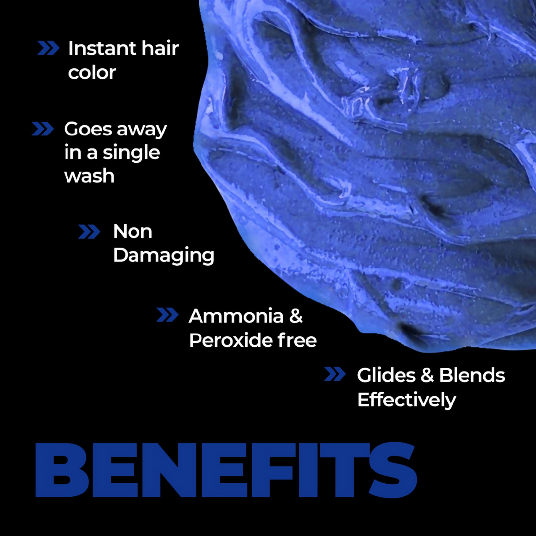 Beardo Dye Hard Temporary Hair Color Metallic Blue