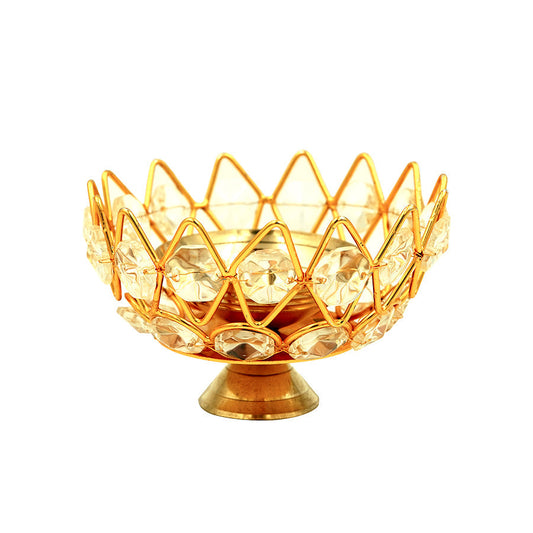 Buy Shubhkart Nitya Brass Akhand Brahmand Crystal Diya