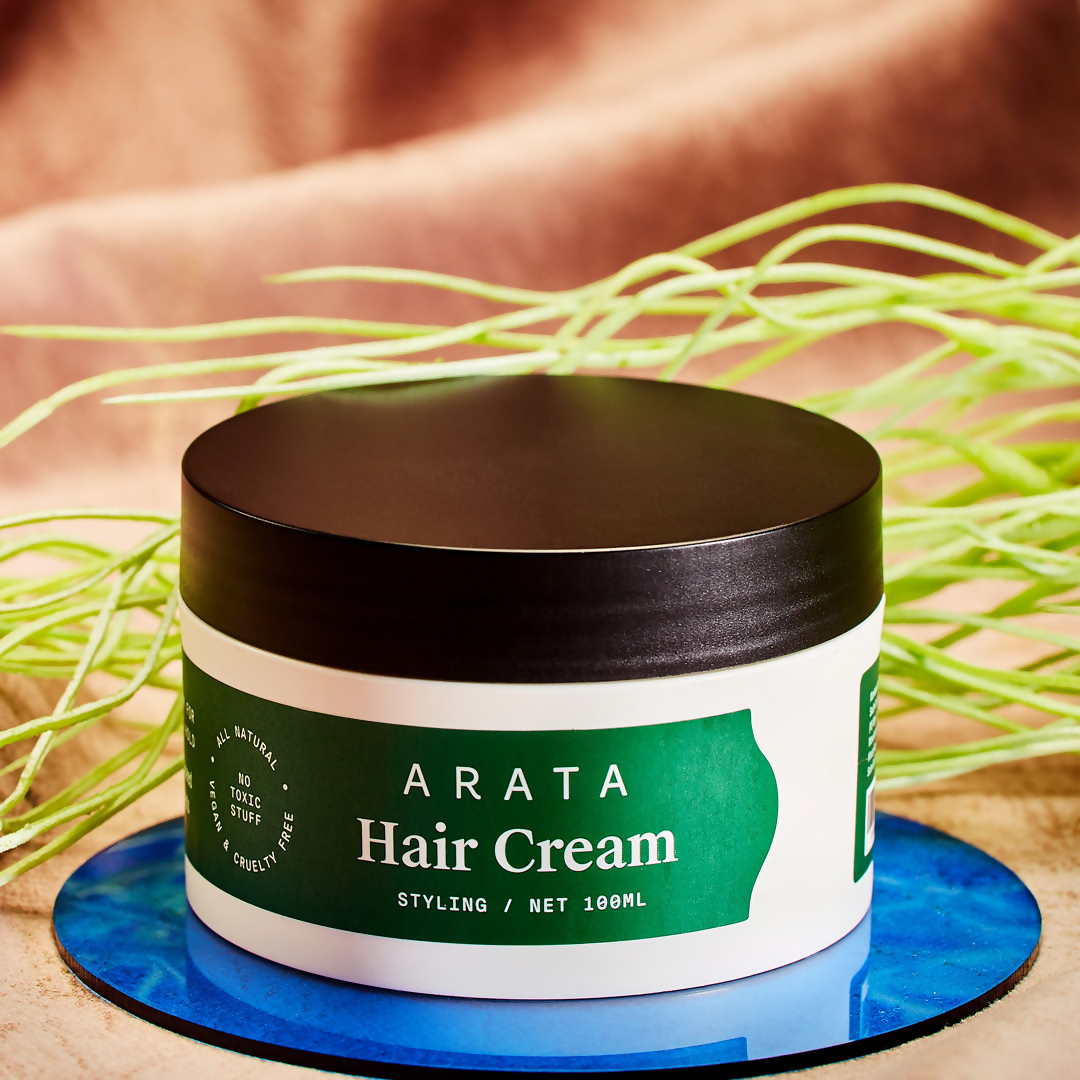 Arata Styling Hair Cream For Frizz Free & Definition - Adds Texture & Control