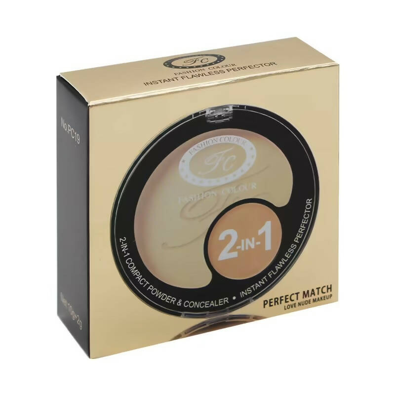 Fashion Colour 2 In 1 Compact Powder and Concealer-Shade 03 (All Skin Tone)