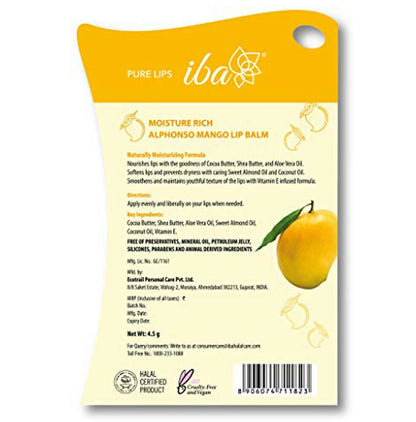 iba moisture rich lip balm alphonso mango buy in usa