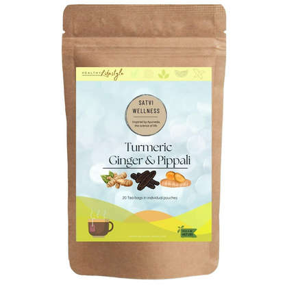 Buy Satvi Wellness Turmeric Ginger Pippali Tea Bags from DrMediCart