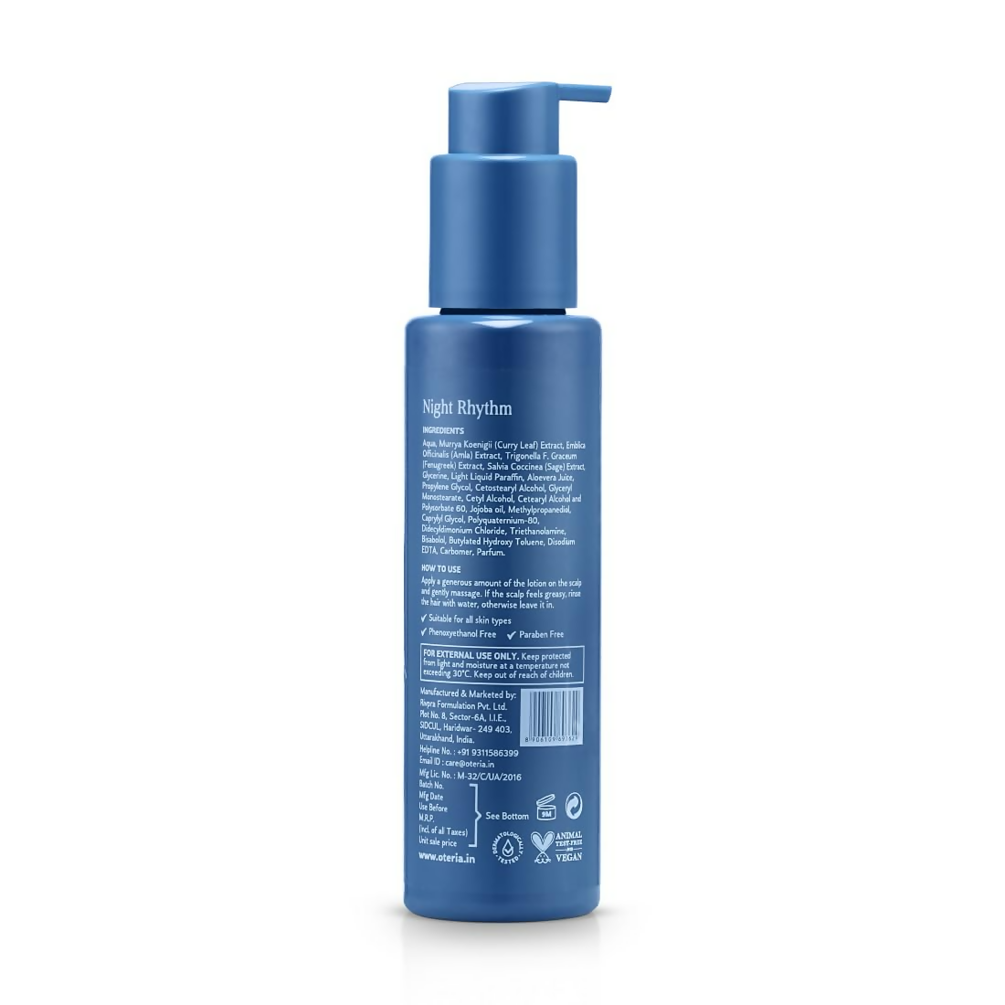 Oteria Luxury Voluminous Hair Lotion with Amla Fenugreek Sage and Curry Leaf & Hair Lotion & Serum For Hair Fall