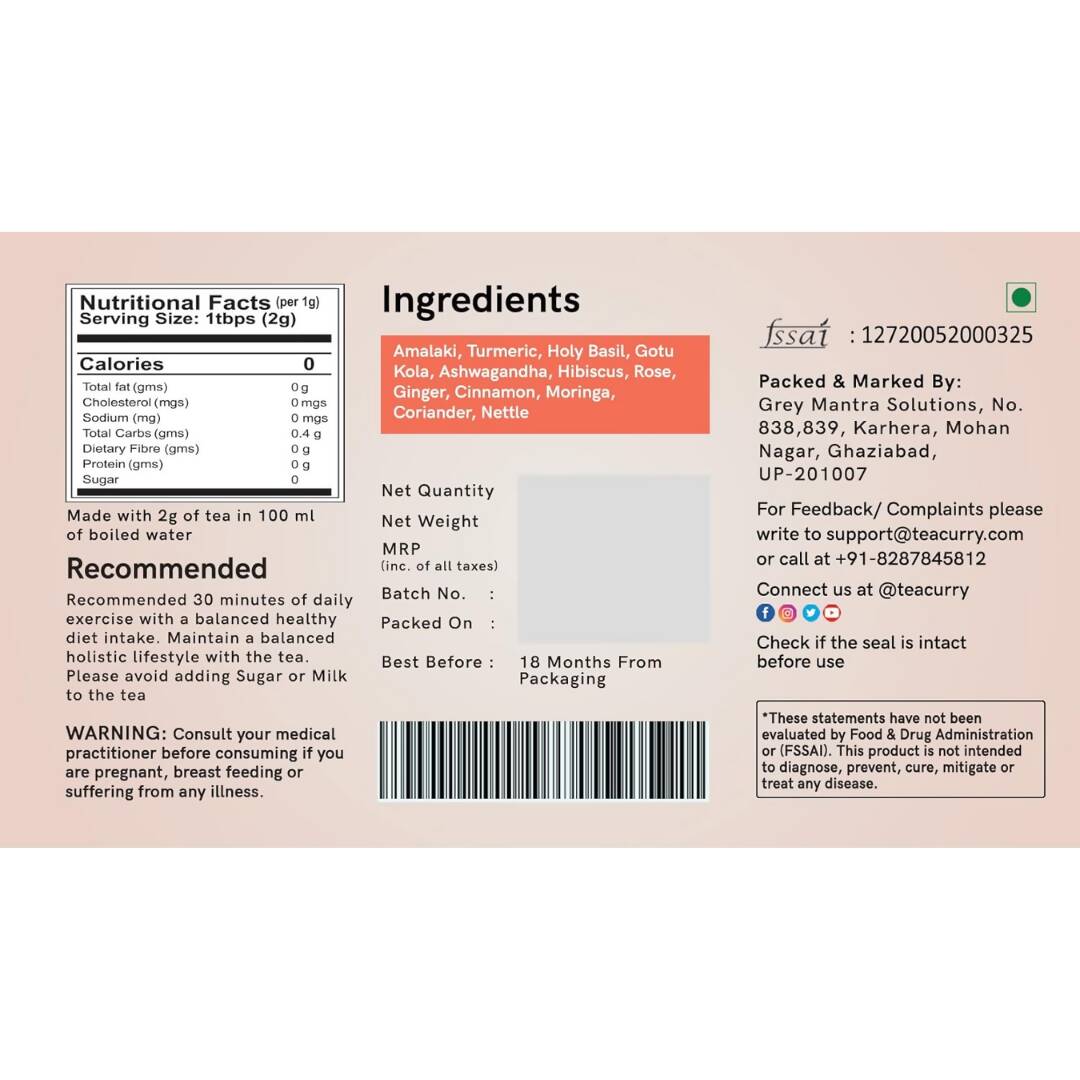 Teacurry Collagen Builder Tea Bags - Drmedicart
