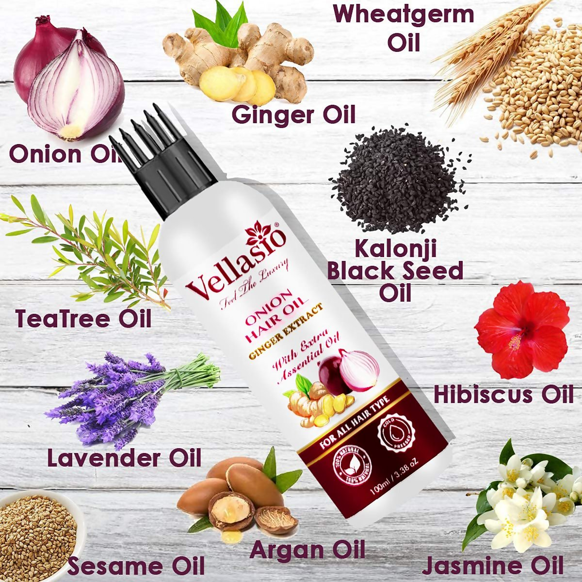 Vellasio Essence Onion Ginger Hair Oil For Hair
