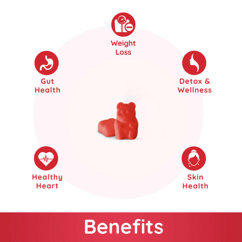 Purna Gummies Apple Cider Vinegar for Adults & Kids Better Digestion & Clear Skin