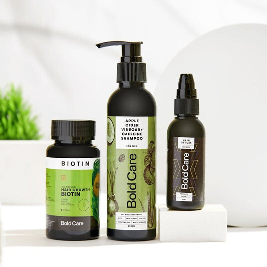 Bold Care DHT Blocker Shampoo + Procapil Serum + Biotin Supplements Combo - DrMediCart