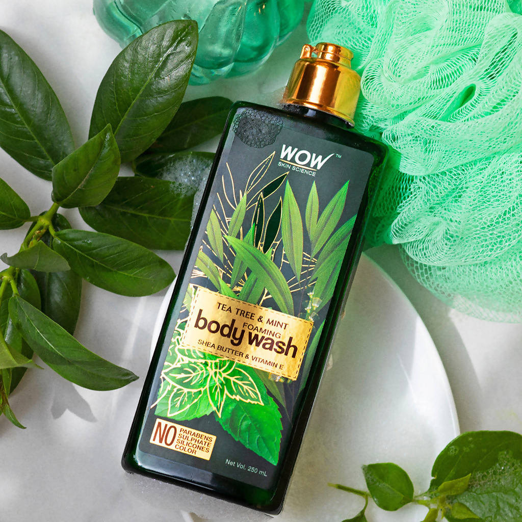 Wow Skin Science Tea Tree & Mint Foaming Body Wash - Drmedicart