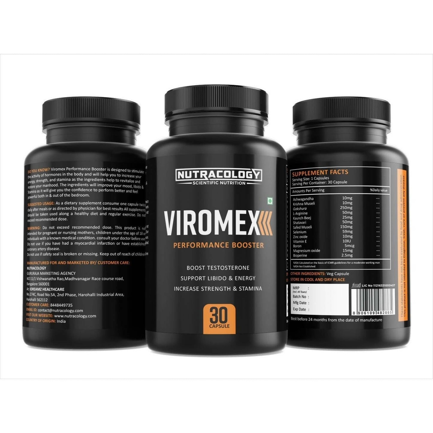 Nutracology Viromex Capsules For Strength, Stamina & Energy